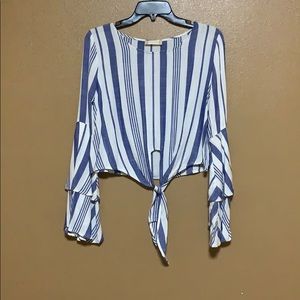 Altar’d State Blue Stripe Top